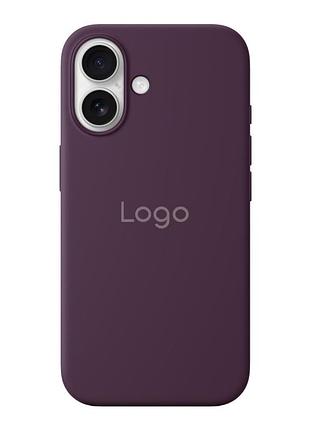 Чохол silicone magsafe посиленого захисту для apple iphone 16 plus plum