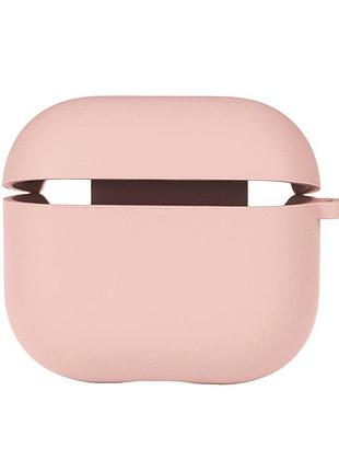 Чехол с микрофиброю silicone case airpods 3 pink