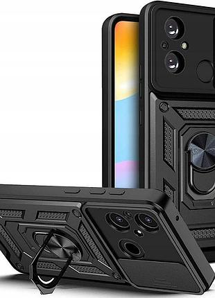 Чехол ummi camshield serge ring для xiaomi redmi 12c черный