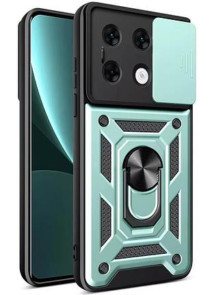 Чохол ummi camshield serge ring для xiaomi redmi note 13 pro 4g / 14s / poco m6 pro 4g зелений