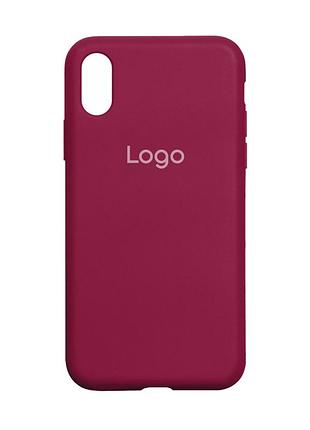 Чохол original full size для apple iphone xs max rose red