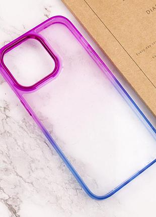 Чохол tpu+pc fresh sip series для apple iphone 13 pro max (6.7") синій / фіолетовий 3