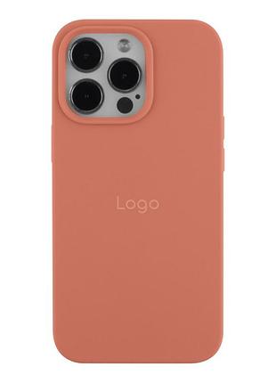 Чехол silicone case full size (aa) для iphone 14 pro peach