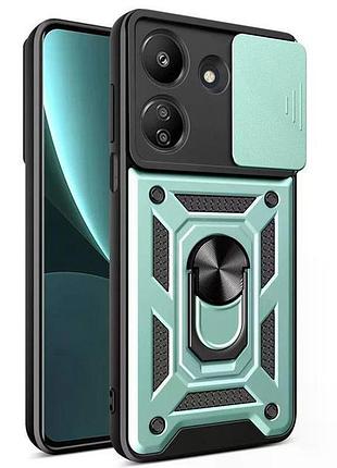 Чехол armor guard shield xiaomi redmi 13c 4g / poco c65 dark green