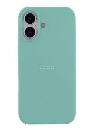 Чехол silicone case full size (aa) appleiphone17 панель-накладка для телефона айфон 17 sea blue