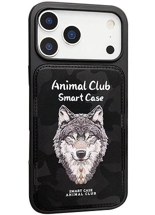 Чохол (накладка) animal club для apple iphone 17 pro захисний протиударний з принтом black