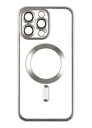 Чехол tpu metallic chrome full camera magsafe apple iphone 15 titan