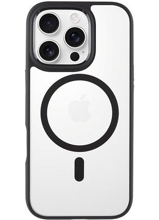 Чехол tpu накладка, pc blueo skin friendly frosted с magsafe для iphone 16 pro max (айфон 16 про макс ) black