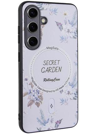 Прочная tpu накладка pc secret garden технология magfit для samsung galaxy s24+ white