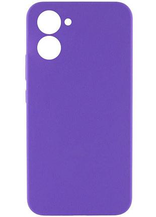 Чехол silicone cover lakshmi full camera (aaa) для realme c33 фиолетовый / amethyst