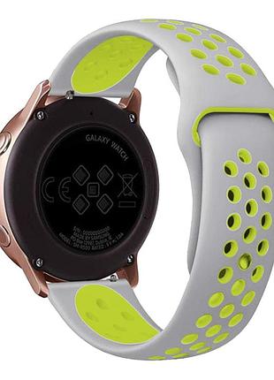 Ремешок nikes для samsung gear s3 22mm серо-салатовый