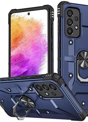 Ударопрочный чехол pathfinder ring для samsung galaxy a33 5g синий / navy