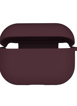 Чехол silicone case с микрофиброю для airpods pro 2 maroon