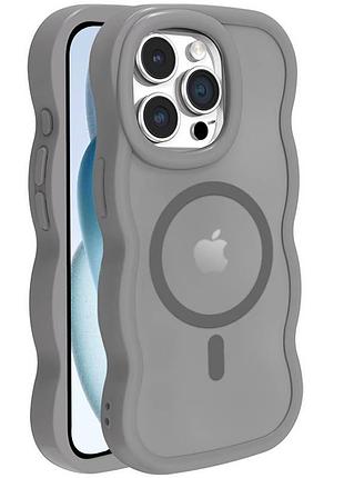 Чохол tpu+pc undine with magsafe для apple iphone 13 pro (6.1") grey