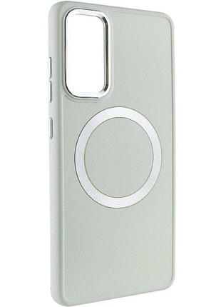Tpu чехол bonbon metal style with magsafe для samsung galaxy s24+ белый / white