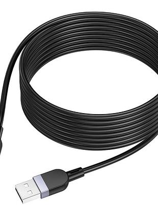 Кабель синхронізації hoco x109 silicone usb to type-c 3 a 3 m black (35933_3605842)