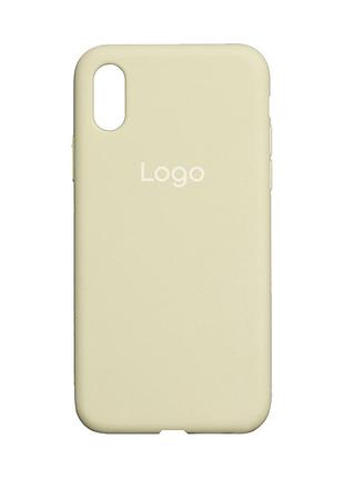 Чехол silicone case full size (aa) для iphone xs max mellow yellow