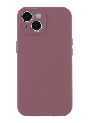 Чехол с защитой камеры silicone case full apple iphone 15 blackcurrant