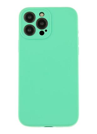 Чохол із захистом камери silicone case full apple iphone 14 pro spearmint
