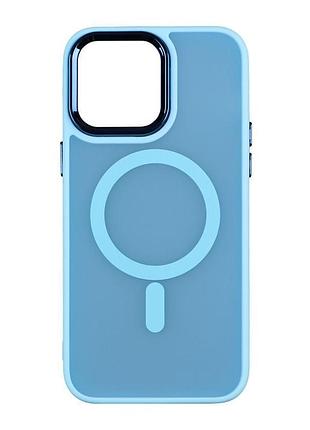 Чехол pc color chrome magsafe apple iphone 16 pro blue (35366_3345877)