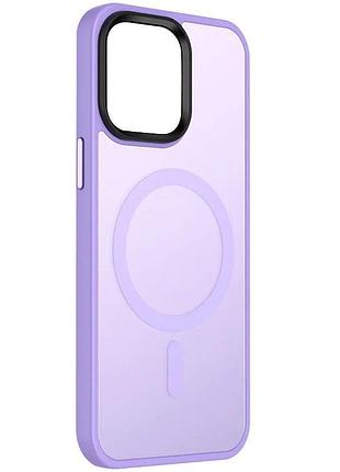 Чохол ummi colorful with magsafe для iphone 13 / iphone 14 для телефону магнітна зарядка айфон 13 / айфон 14 light purple