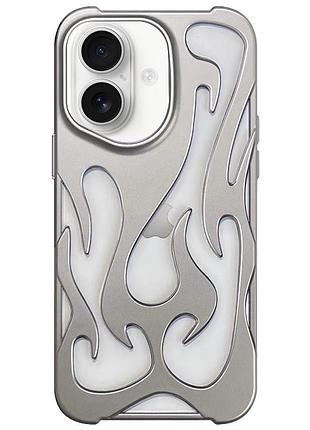 Чохол-накладка 3d tpu winfire для apple iphone 16 plus, об'ємний протиударний кейс з рельєфним дизайном, захистом камери і
