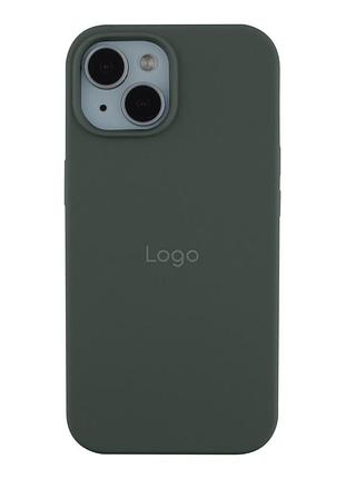 Чехол silicone case (aa) для iphone 15 plus pine green