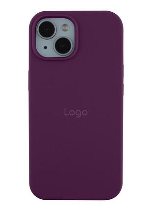 Чехол silicone case (aa) для iphone 15 plus grape