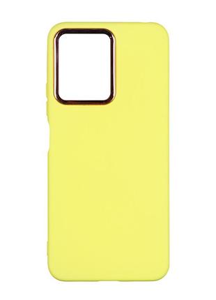 Чехол silicone cover metal рамка (aa) для xiaomi redmi note 12 4g цвет 04.yellow