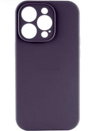 Чехол с защитой камеры silicone case full apple iphone 14 pro amethyst