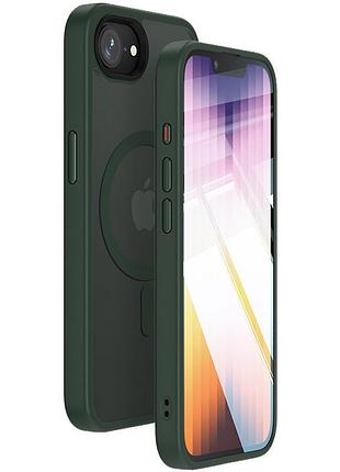 Чохол ummi colorful with magsafe для iphone 16е для телефону магнітна зарядка айфон 16е dark green