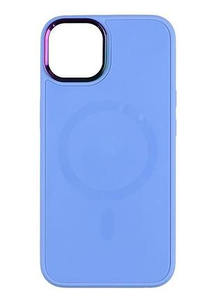 Чехол tpu foggy with magsafe apple iphone 12 pro max blue