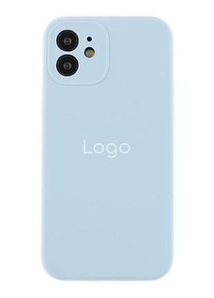 Чехол silicone case full с защитой камеры для iphone 12 lilac