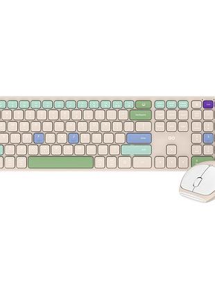 Комплект беспроводной клавиатуры и мыши fantech go wk895 silent click en для пк, ноутбука, тв, 1600 dpi, bluetooth 2.4 гц usb