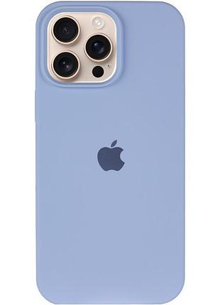 Чехол silicone case full protective (aa) для apple iphone 14 pro (6.1") голубой / lilac blue 2