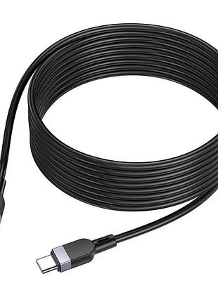 Кабель синхронізації hoco x109 silicone 60w/3a type-c to type-c 3m black (35922_3605826)