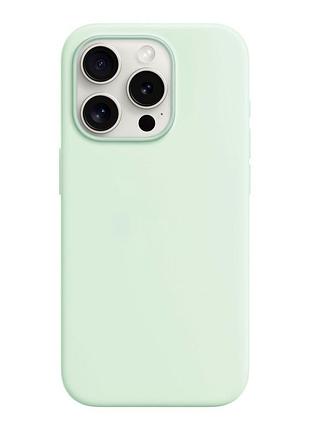Чехол усиленной защиты silicone magsafe apple iphone 15 pro soft mint (32800_3339982)