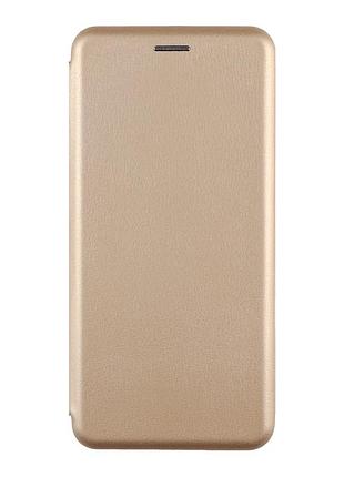 Шкіряний чохол-книжка 360 hard для motorola e14 gold