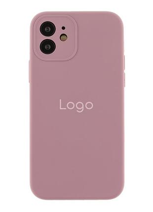 Чохол silicone case full із захистом камери для iphone 12 blackcurrant