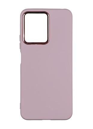 Чехол silicone cover metal рамка (aa) для xiaomi redmi note 12 pro+ 5g pink sand