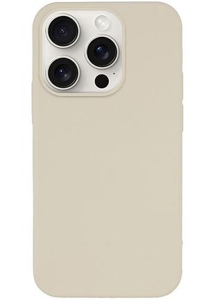 Чехол silicone case full protective (aa) no logo для apple iphone 16 pro (6.3") бежевый / antique white