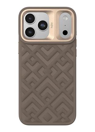 Чохол-накладка kajsa briquette collection rhombus для iphone 17 pro max desert gold b-ring