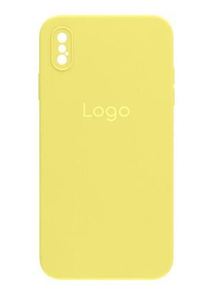 Чехол silicone case full size with frame для apple iphone xs max mellow yellow