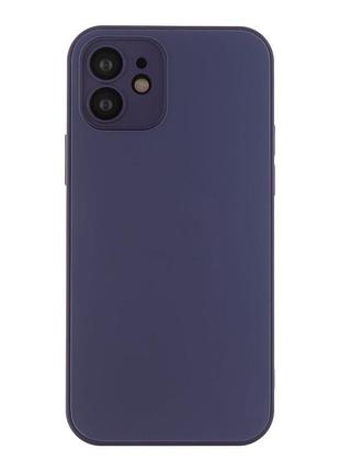 Чохол-накладка скляний матовий із захистом камери matte ag-glass apple iphone 14 pro dark purple