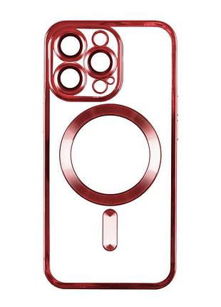 Чехол tpu metallic full camera magsafe apple iphone 12 red