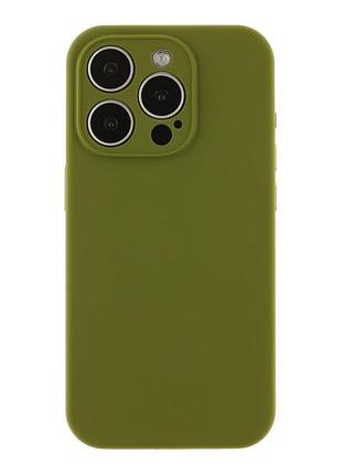 Чохол із захистом камери silicone case full apple iphone 16 pro army green (35901_3605726)