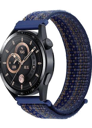 Ремешок universal nylon 22 mm samsung/amazfit/huawei dark blue