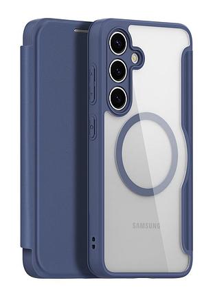 Чехол-книжка dux ducis skin x pro magsafe для samsung galaxy s24 5g blue