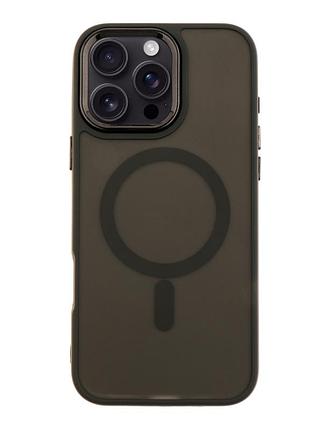 Чехол pc color chrome с magsafe для apple for phone 16 pro max black