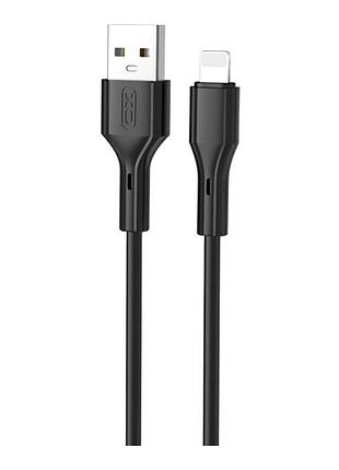 Кабель usb xo nb230 rock series сила тока 2.4a usb to lightning 1m черный